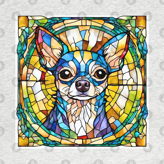 Stained Glass Chihuahua by Doodle and Things